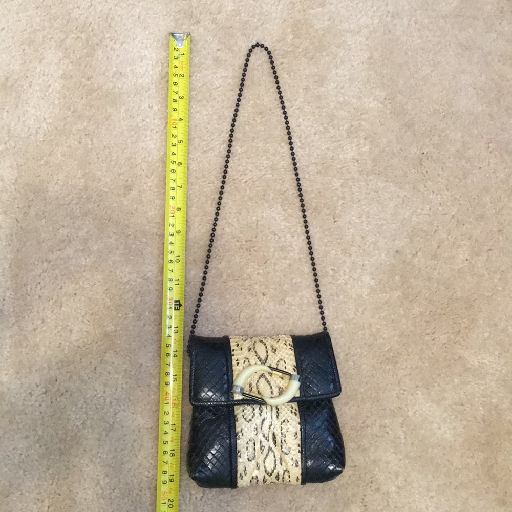 Vintage Python Leather Handbag - image 6